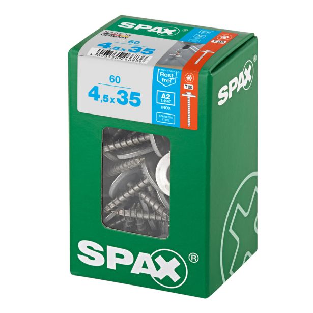 RF UNIVERZALNI VIJAK SPAX T-STAR A2 4.5X35 ZAV=60KOS S PODLOŽKO