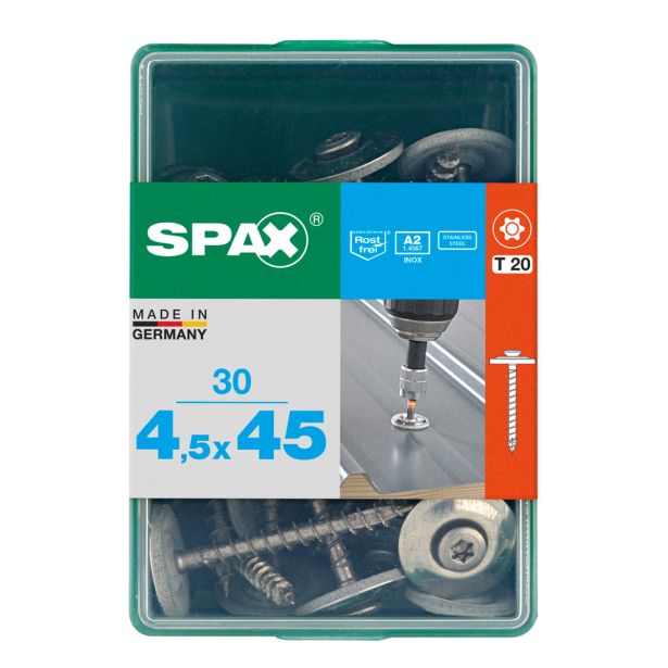 RF UNIVERZALNI VIJAK SPAX T-STAR A2 4.5X45 ZAV=30KOS S PODLOŽKO