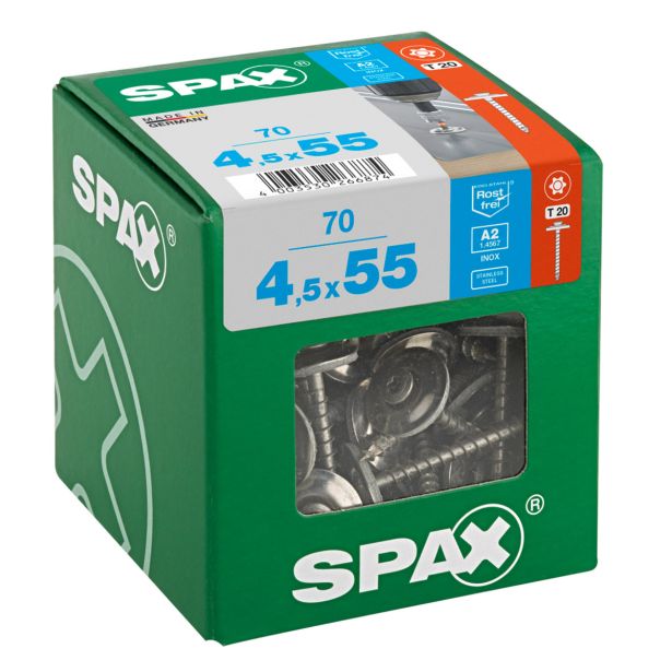 RF UNIVERZALNI VIJAK SPAX T-STAR A2 4.5X55 ZAV=70KOS S PODLOŽKO