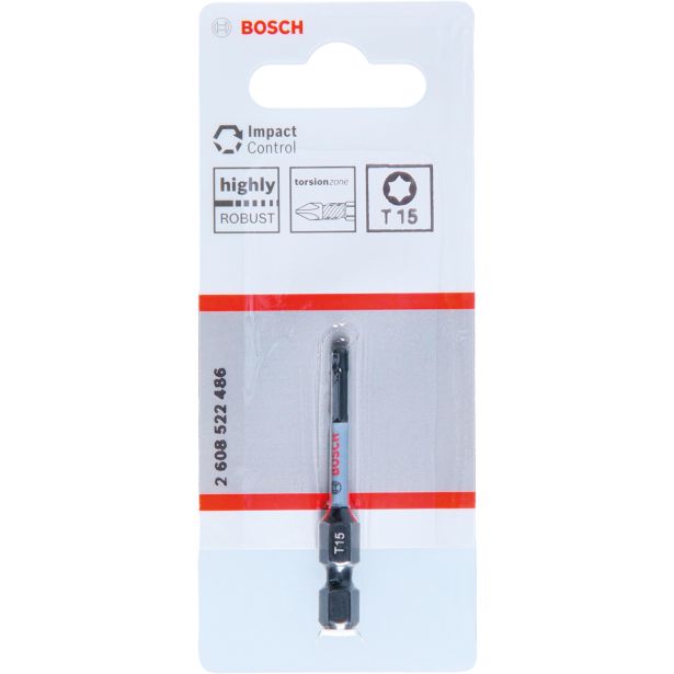 TORX NASTAVEK BOSCH T15 50 MM 1 KOS IMPACT CONTROL