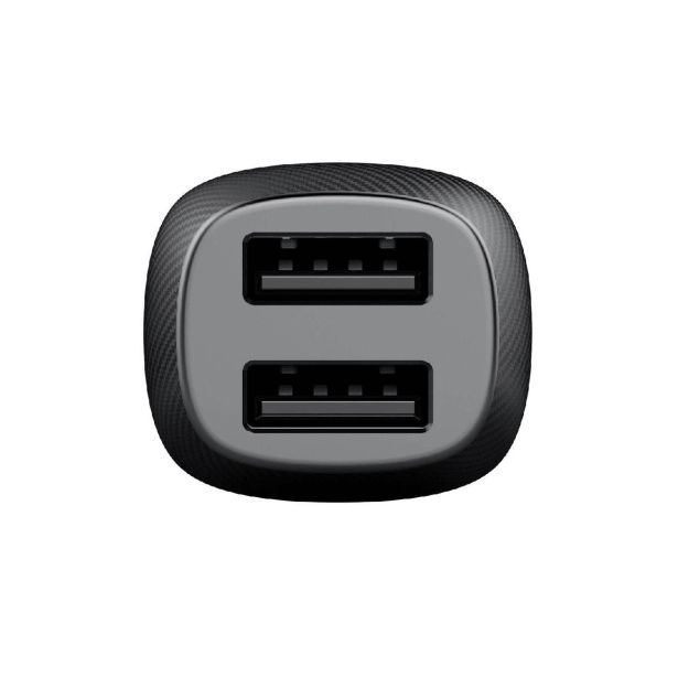 TACTICAL AVTOPOLNILEC 2X USB-A QC 24W 3A S KABLOM LIGNTNING LICENČNI POLNILEC- SIV