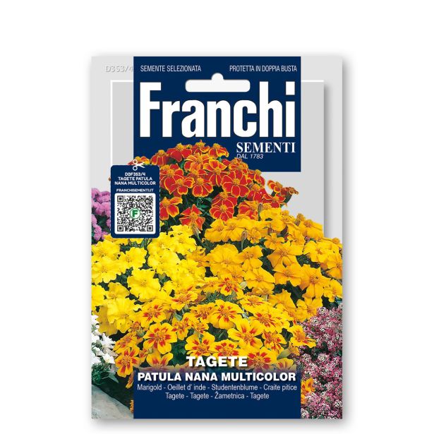 TAGETES FRANCHI SEMENTI VEČBARVNE ŽAMETNICE TAGETE NANO A FIORI DOPPI