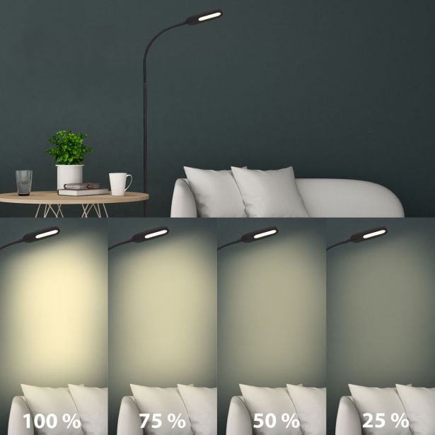 TALNA SVETILKA CCT LED 8W, ČRNA