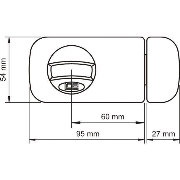 ZAPAHNA KLJUČAVNICA LOB TB61 PRIBITNA SIVA, CILINDER NIKELJ Z 3 KLJUČI, UNIVERZALNA LEVO - DESNA.