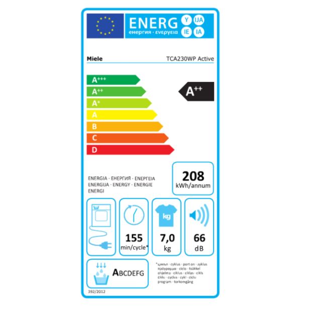 SUŠILNI STROJ MIELE TCA230WP TOPLOTNA ČRPALKA