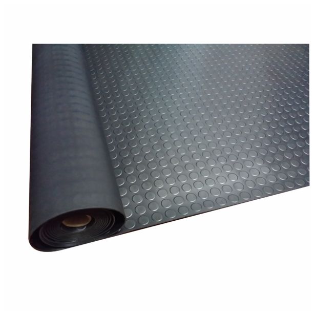 TEHNIČNA GUMENA PLOŠČA 3X1200 MM ČRNA KROGI AVTOTEKAČ NA METER 10 M