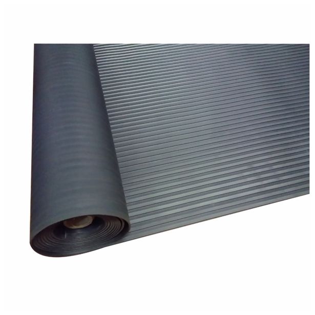 TEHNIČNA GUMENA PLOŠČA 3X1200 MM ČRNA REBRA ŠIR. AVTOTEKAČ NA METER 10 M