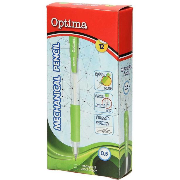 TEHNIČNI SVINČNIK, MINCE OPTIMA GRIPPY 05 ZELEN