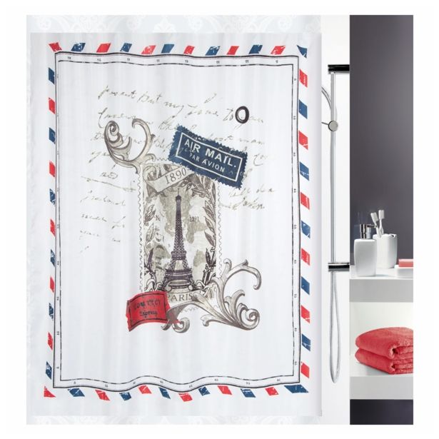 TEKSTILNA KOPAL.ZAVESA SPIRELLA VARENNE POŠTNI MOTIV 180X200 CM