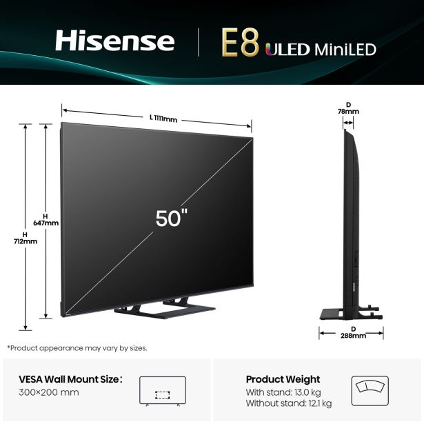 TELEVIZOR HISENSE 50E8Q