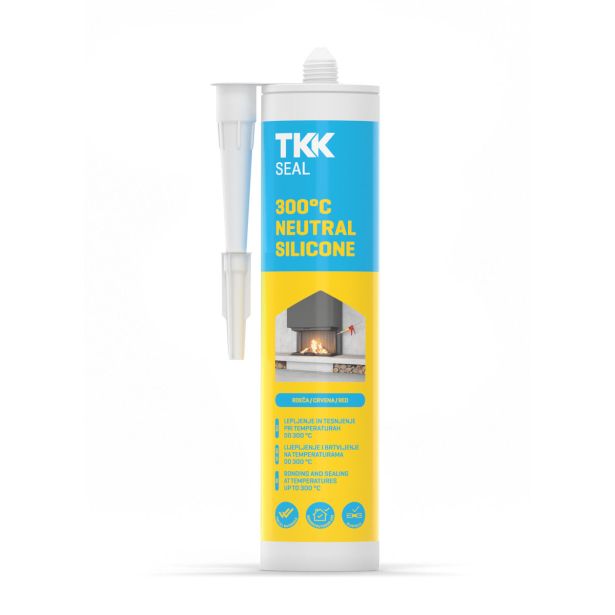 TEMPERATURNO OBSTOJNA SILIKONSKA TESNILNA MASA 300 ML RDEČA.