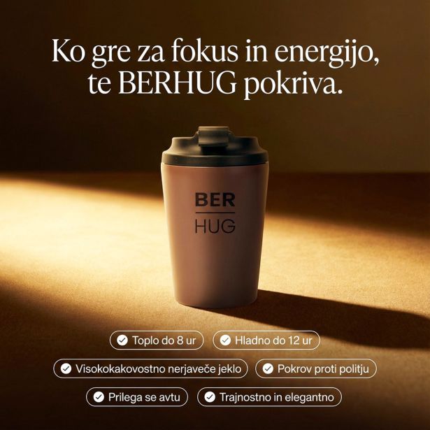 TERMO LONČEK BERHUG ZA KAVO COFFY 360ML BROWN