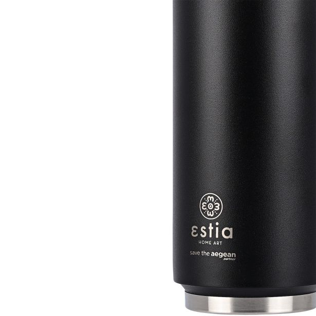 TERMO STEKLENICA, POSODA ESTIA 500 ML MIDNIGHT BLACK Z NASTAVKOM ZA PITJE