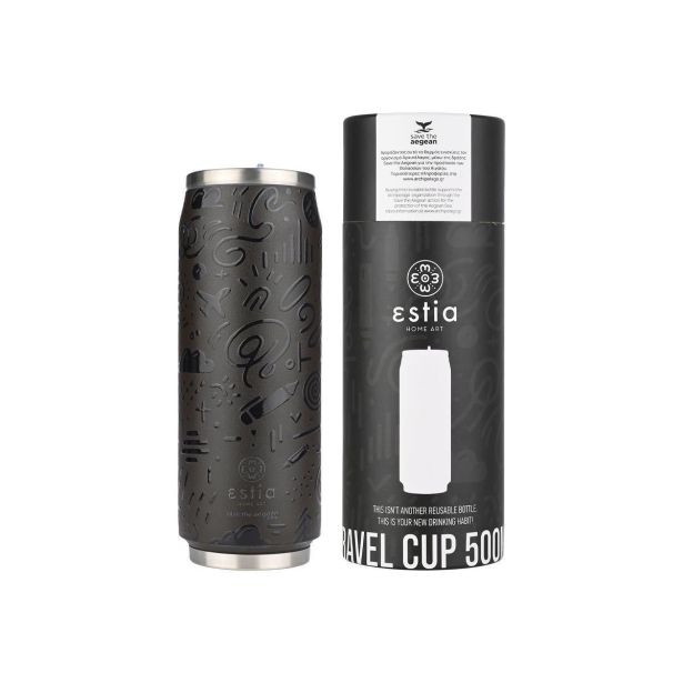 TERMO STEKLENICA, POSODA ESTIA 500 ML Z NASTAVKOM ZA PITJE 01-22631 NOIR ECHO