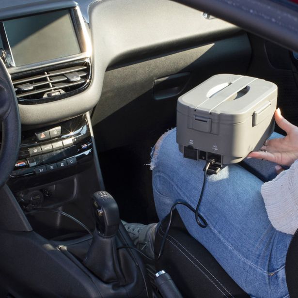 TERMO STEKLENICA, POSODA LIVOO ZA HRANO LUNCH BOX ELEKTRIČNA GRELNA SIVA