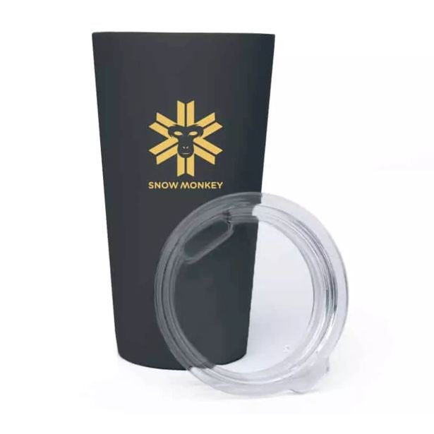 TERMO LONČEK SNOW MONKEY ENJOYER 0.47L ČRNA