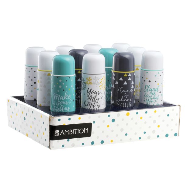 VAKUUMSKA STEKLENICKA 500 ML NORDIC, 6 RAZLIČNIH DEKORJEV