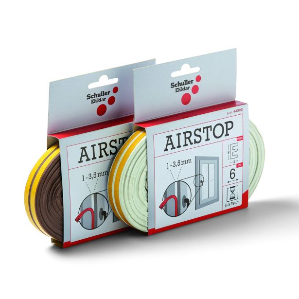 TESNILNI LEPILNI TRAK SCHULLER AIR STOP E RJAVI 9X4MM 6M - ZA OKNA