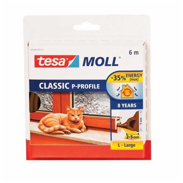 TESNILNI LEPILNI TRAK TESA TESNILO GUMA, P-PROFIL 5MM, RJAVO 6 M X 9 MM