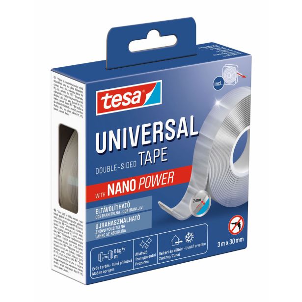 TESNILNI LEPILNI TRAK TESA NANO POWER UNIVERZAL MONTAŽNI TRAK 30MMX3M