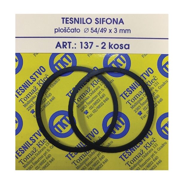 TESNILO KLEČ GUMI ZA SIFON PLOŠČATO FI 54/49X3 MM