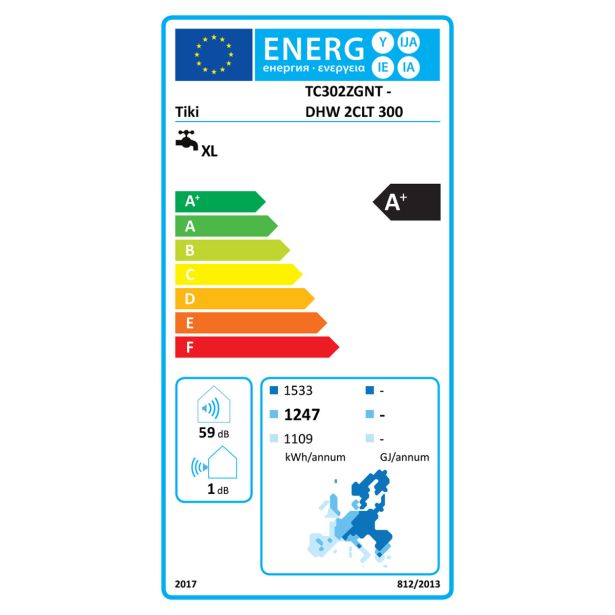 TIKI TOPLOTNA ČRPALKA ZA SANITARNO VODO DHW 2CLT 300