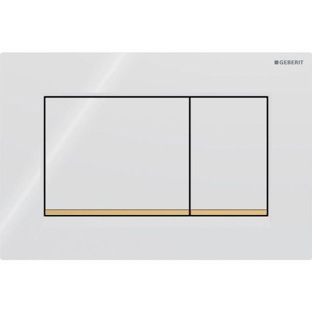 TIPKA, AKTIVIRNA GEBERIT SIGMA 30 BELA, POZLAČEN SP. ROB