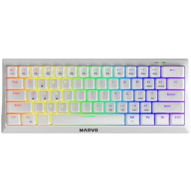 TIPKOVNICA MARVO KG962 MECHANICAL KEYBOARD WHITE