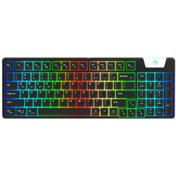TIPKOVNICA MARVO KG972W RGB BREZŽIČNA MEHANSKA, ČRNA