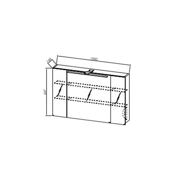 TOALETNA OMARICA KOLPA SAN TOO 100 OXANA ACACIA LIG TOALETNA Z LED SVETILKO