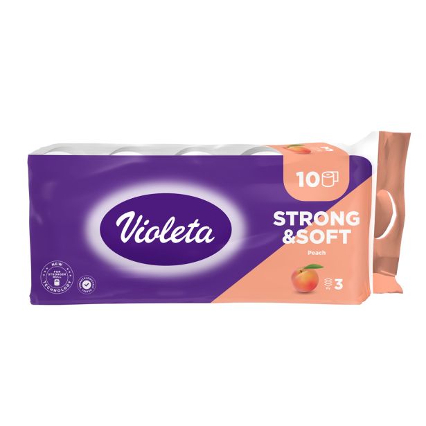 TOALETNI PAPIR VIOLETA STRONG & SOFT BRESKEV 10/1 3-SLOJNI