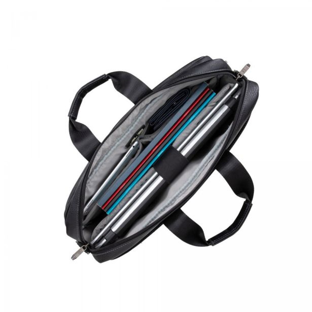 TORBA RIVACASE ZA PRENOSNIK ČRNA USNJE