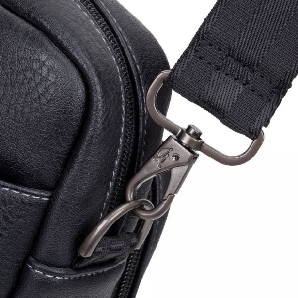 TORBA RIVACASE ZA PRENOSNIK ČRNA USNJE