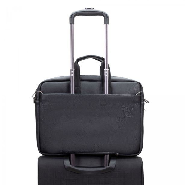 TORBA RIVACASE ZA PRENOSNIK ČRNA USNJE