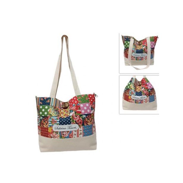 TORBA ZA NA PLAŽO SABRINA TENORI FANTASIA 36X25X56 PISANA