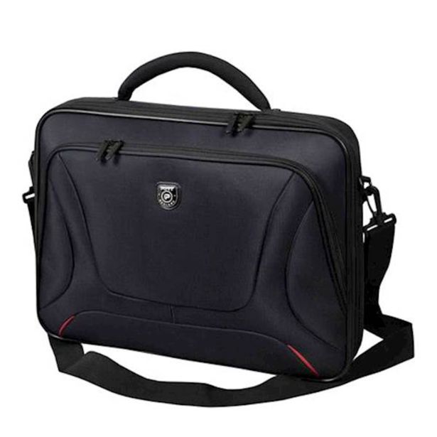 TORBICA PORT COURCHEVEL 17,3", ČRNA Z RDEČO OBROBO