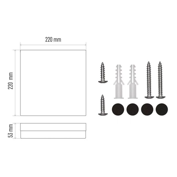 NADGRADNA STROP. SVETILKA EMOS TORI LED 15W NW KVADRATNA