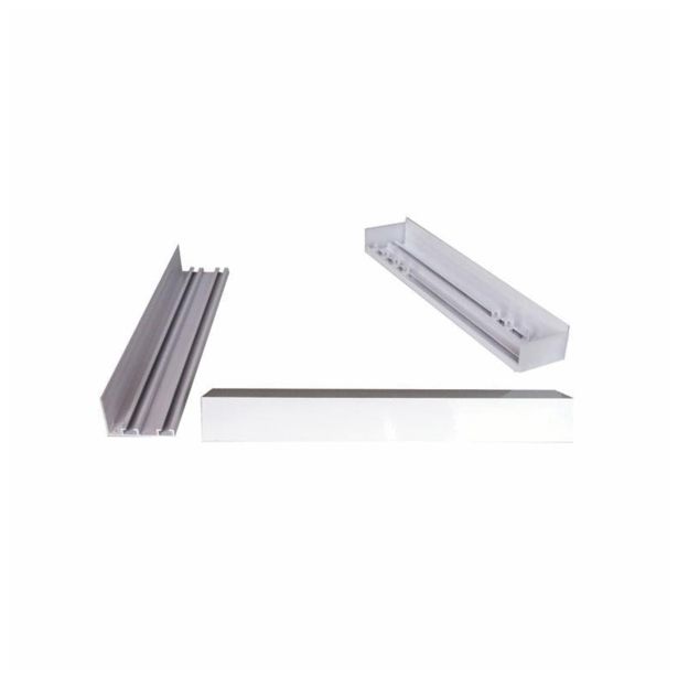 TRAČNICA DOPLAST 500 CM Z ROBOM ALUMINIJ BELA