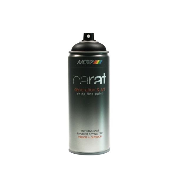 BARVNI SPREJ CARAT TRAFFIC BLACK MATT 400 ML