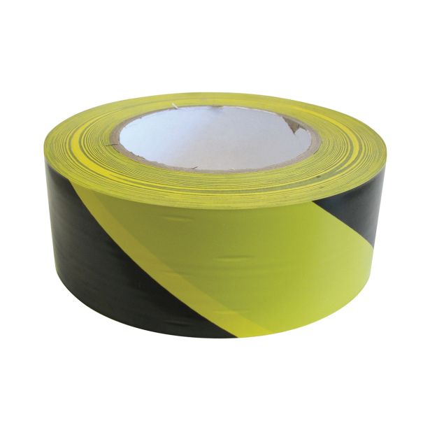 TRAK DÖRNER + HELMER OPOZORILNI TRAK, SAMOLEP. 50 X 0.15 MM X 60 M RUMEN/ČRN