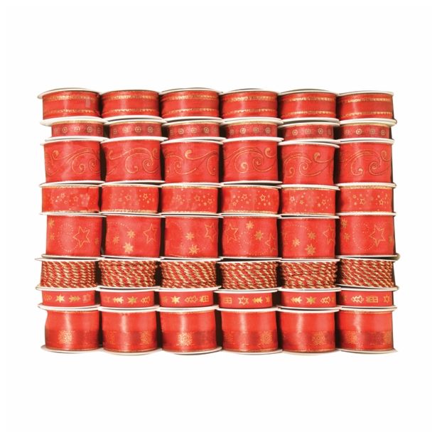 OKRASEK ZA JELKO R+W TRAK RDEČE BARVE SORT. DEKO. 15-40 MM, 2-3.5 M