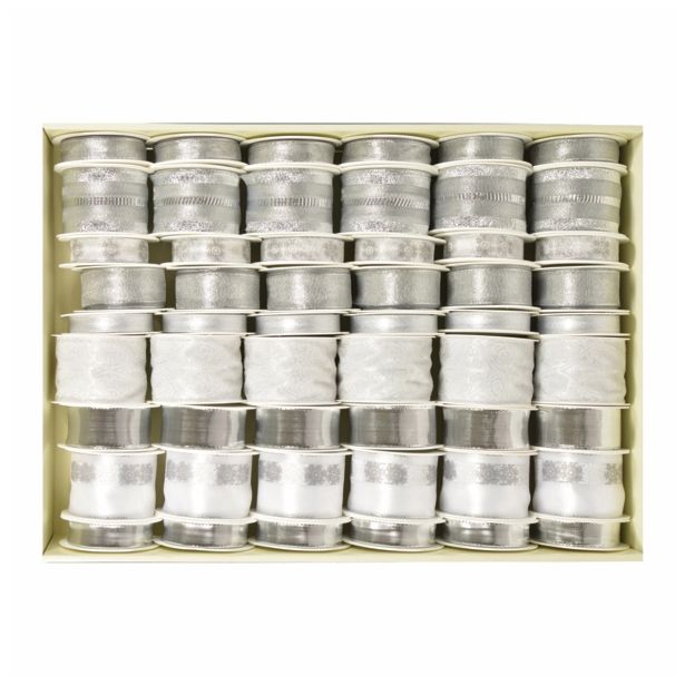 OKRASEK ZA JELKO R+W TRAK SREBRNE BARVE SORT. DEKO. 15-40 MM, 2-3.5 M