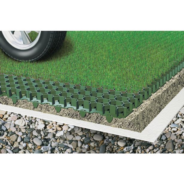 REŠETKA GUTTA TRAVNA GUTTAGARDEN ZELENA 500X500X40MM