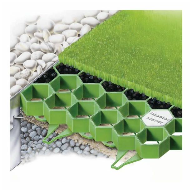 REŠETKA HAURATON TRAVNA RECYFIX 334X387X38MM PEHD