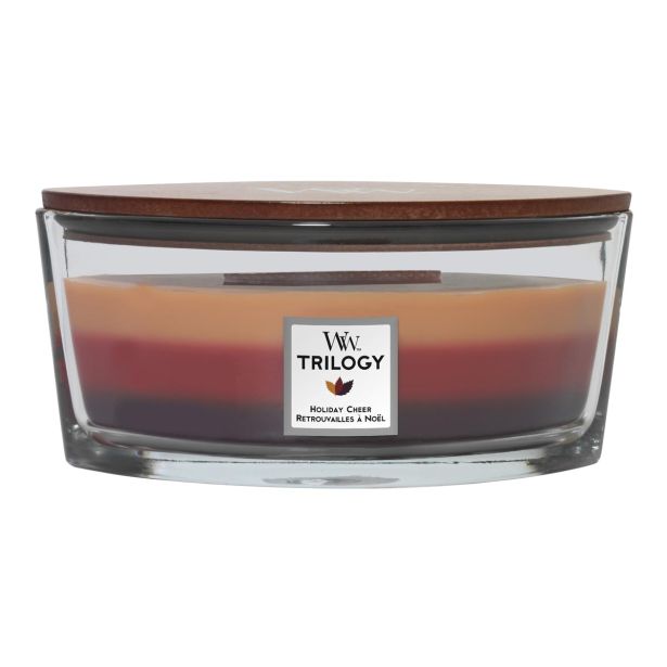 SVEČA V KOZARCU WOODWICK TRILOGY ELIPSE HOLIDAY CHEER