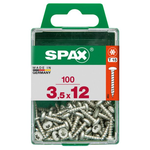 VIJAK CILINDRIČNA GLAVA SPAX TRX 3.5X12 V ZAVITKU 100 KOS