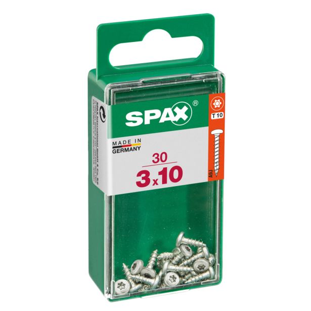 VIJAK CILINDRIČNA GLAVA SPAX TRX 3X10 V ZAVITKU 30 KOS