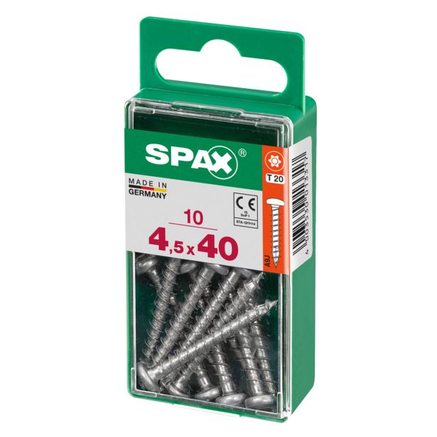 VIJAK CILINDRIČNA GLAVA SPAX TRX 4.5X40 V ZAVITKU 10 KOS