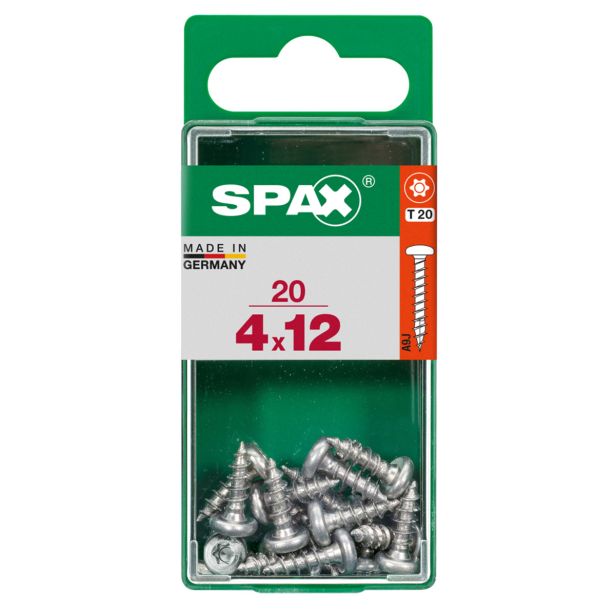 VIJAK CILINDRIČNA GLAVA SPAX TRX 4X12 V ZAVITKU 20 KOS