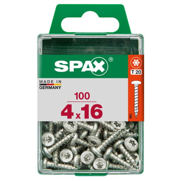 VIJAK CILINDRIČNA GLAVA SPAX TRX 4X16 V ZAVITKU 100 KOS